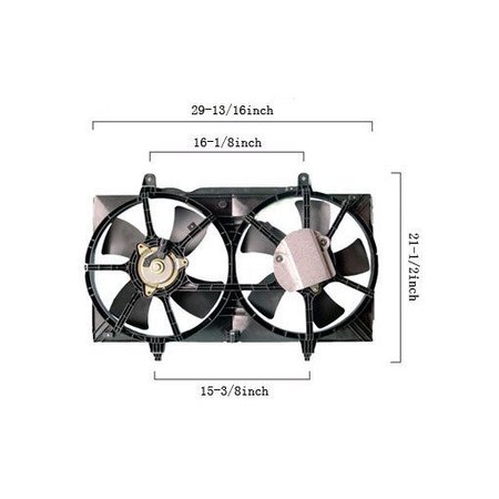 APDI 03-07 Nissan Murano Radiator Fan Assem. Cooling Fan, 6029137 6029137